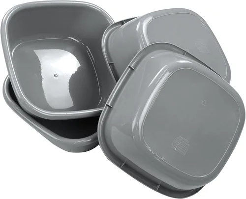 Vista 5 de Begale Lavabo de 10 cuartos de galón, juego de 4 (gris)