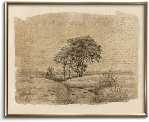Vista 14 de Pintura vintage de paisaje de campo de flores silvestres, arte de pared de paisaje rural de granja, impresión artística de paisaje de jardín