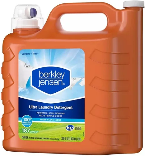 Vista 2 de Berkley & Jensen berkley jensen Ultra - Detergente líquido para ropa, 250 onzas líquidas, 187 cargas