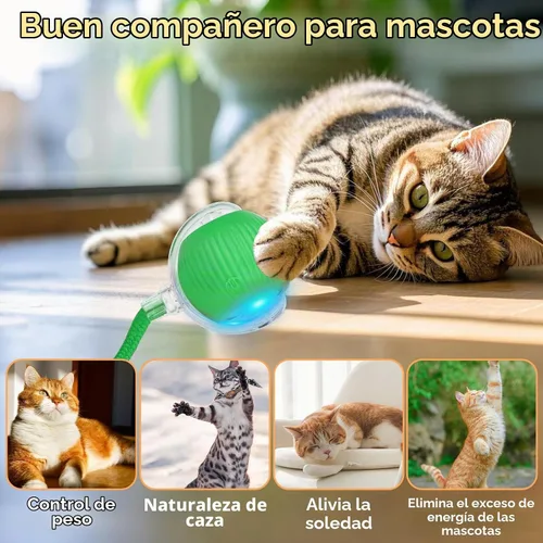 Vista 2 de Goosheep 1PK Automatic Rolling Interactive Cat Toys Ball for Indoor Cat Dog