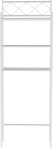 Vista 3 de J&V TEXTILES Organizador de baño de 3 estantes sobre el inodoro, protector de espacio de baño (negro)