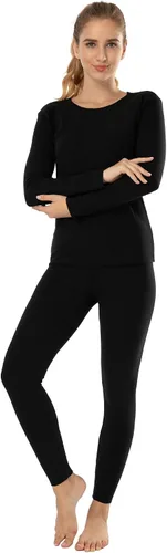 Vista 5 de MANCYFIT - Conjunto de ropa interior térmica para mujer con forro polar ultra suave