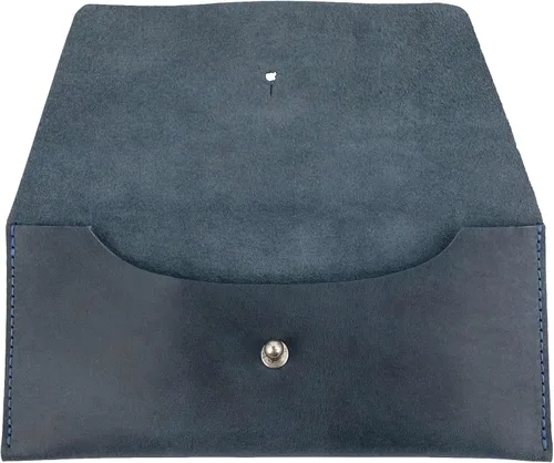 Vista 4 de Hide & Drink, Bolsa larga de utilidad hecha a mano de cuero de grano completo, elegante cartera para transportar y almacenar efectivo, monedas