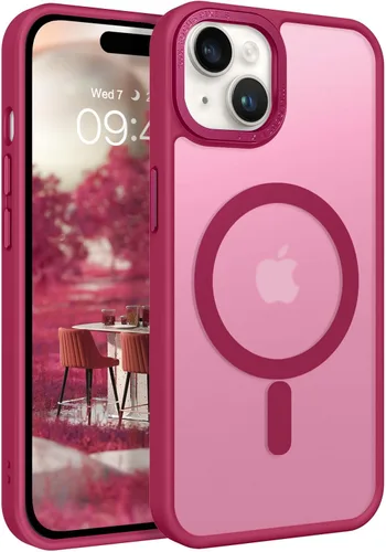 Vista 19 de BENTOBEN Compatible con iPhone 15 Plus, Funda de teléfono magnética translúcida mate delgada a prueba de golpes [Compatible con MagSafe] Funda