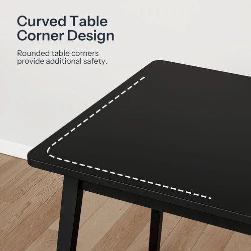 Vista 7 de Mesa de Comedor de Bambú HOOBRO, Mesa de Comedor Cuadrada para 2, Mesa de Cocina de 27.6" para Espacios Pequeños, Mesa de Escribir, Fácil de Montar
