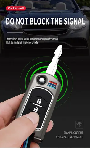 Vista 8 de ontto Funda plegable de 2 botones para llavero Mazda 2 3 5 6 RX8 CX5 CX7 CX9 MX5 MPV Miata Car Key Remote Case Metal Key Shell Soft Siliclicon