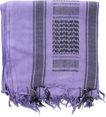 Vista 13 de ARMYU - Bufanda táctica militar árabe Shemagh, Keffiyeh, 100% de algodón Azul & blanco