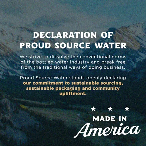 Vista 7 de Proud Source Agua alcalina de manantial, agua mineral de origen Rocky Mountain con electrolitos, botellas de aluminio infinitamente reciclables sin