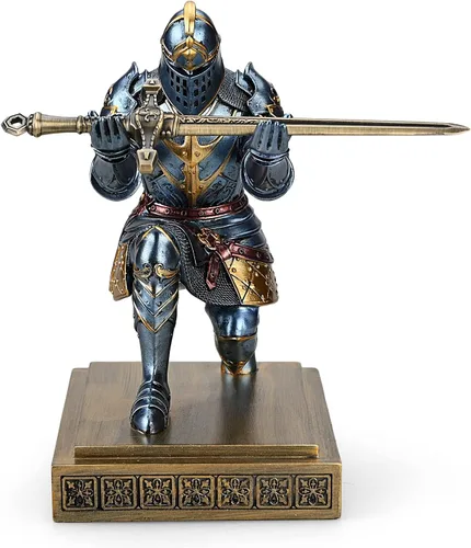 Vista 6 de King's Guard Knight - Soporte para bolígrafos, organizadores de escritorio y accesorios, soporte de resina para lápices como regalo para oficina