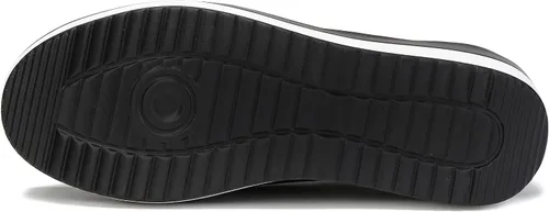 Vista 4 de Ruiatoo Zapatos de plataforma para mujer, cómodos mocasines de gamuza sin cordones, mocasines casuales de cuña