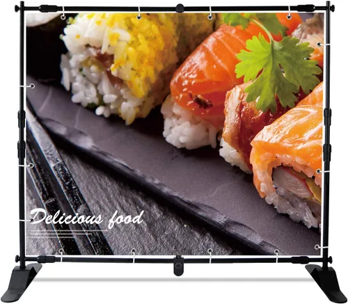 Vista 7 de t-sign profesional paso y repetición soporte de telón de fondo pancarta grande tubo telescópico para ferias y fotomatón, fondo con funda