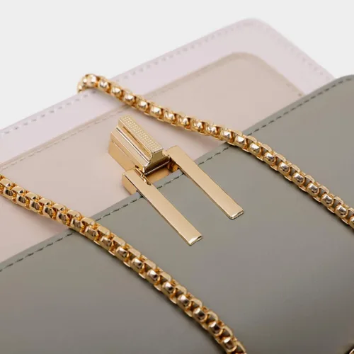 Vista 7 de Bolsos cruzados de cuero con bloques de color para mujer, bolsos cruzados de cuero, bolsos de diseñador lindos, bolso de hombro, tamaño mediano