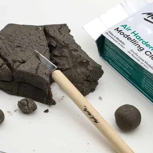 Vista 5 de Mont Marte Arcilla de modelado endurecedor por aire, 1.1 libras (17.64 oz) en granito, arcilla de color piedra para esculpir, efecto de brillo