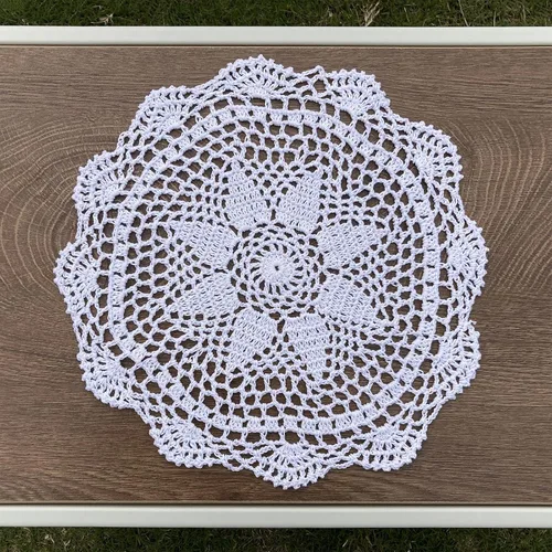 Vista 8 de Hsvanyr Mantel redondo de algodón, protector para mesitas de noche, manteles individuales para centros de mesa, tapetes, cuencos de vidrio