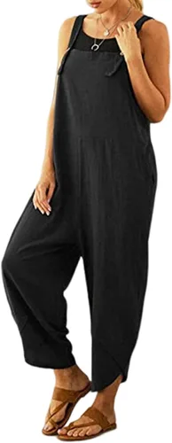 Vista 2 de GXFGZZRS - Overol para mujer, ajuste holgado, ajustable, casual, con bolsillos
