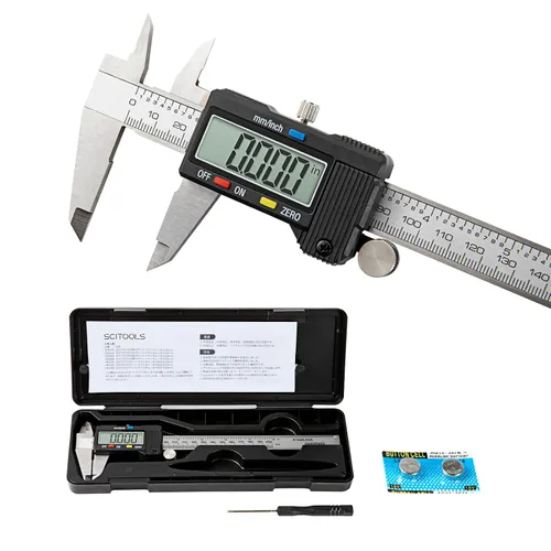 Vista 10 de Calibrador Digital Pequeño de 0 a 4 pulgadas, Mini Herramienta de Medición, Calibrador Micrómetro con Función de Apagado Automático, Intercambiable
