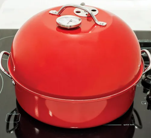 Vista 9 de Nordic Ware Ahumador de Hervidor para Estufa, Tamaño Completo, Rojo