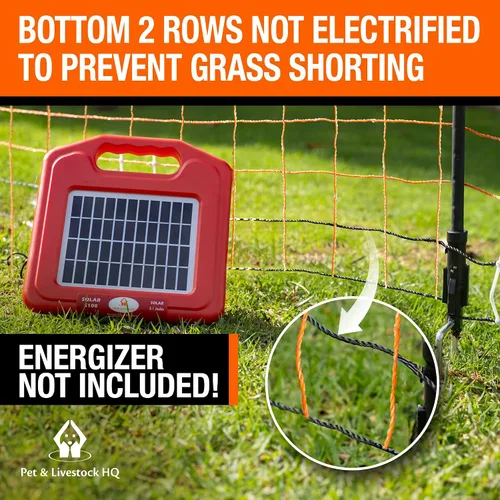 Vista 6 de Pet & Livestock HQ Red de Cercado Eléctrico para Aves de Corral de 41 pulgadas x 164 pies, red eléctrica portátil preensamblada para cabras, ovejas