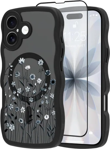 Vista 34 de OOK Funda magnética para iPhone 11 [compatible con MagSafe] Funda delgada mate translúcida negra para iPhone 11, funda protectora de lente de Negro