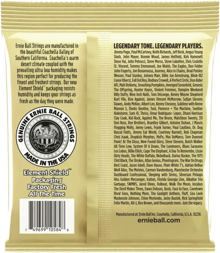 Vista 2 de Ernie Ball - Cuerdas personalizadas para guitarra acústica Earthwood de bronce 80/20, calibre medio, calibre 12.5-56 (P02005) (Paquete de 2)