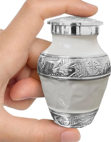 Vista 7 de Forever After - Urna de cremación negra para cenizas humanas, urna decorativa grande para hombres y mujeres adultos, urnas de entierro para cenizas