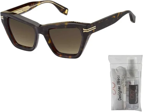 Vista 2 de Marc Jacobs MJ1001S Square Sunglasses for Women BUNDLE with Designer iWear Complimentary Eyewear Kit