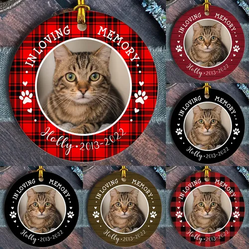 Vista 48 de Adorno Conmemorativo Personalizado para Gatos - Regalos de Condolencia para la Pérdida de Gatos, Regalos Conmemorativos para Gatos, Adornos