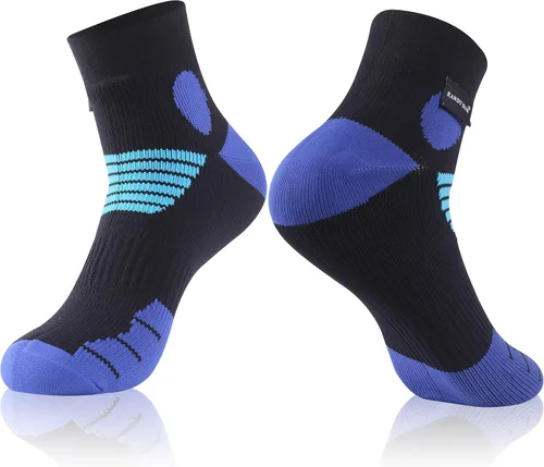 Vista 17 de RANDY SUN Waterproof Socks, Unisex Cycling/Hunting/Fishing/Running Ankle Socks 1&2 Pair 1 par de calcetines negros y grises.