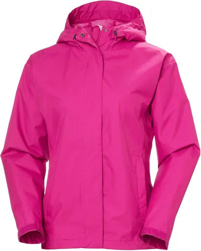 Vista 16 de Helly Hansen Chaqueta de Lluvia Seven J para Mujer Impermeable, Resistente al Viento y Transpirable con Capucha Rosa fuerte