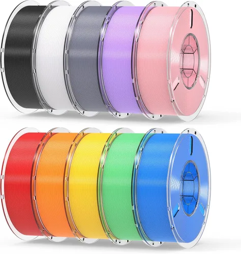 Vista 32 de Silk Rainbow 3D Printer Filament 1.75mm Multi-Color PLA Filament Fast Color Change Candy Color 3D Printing Filament, 1kg Spool Color caramelo