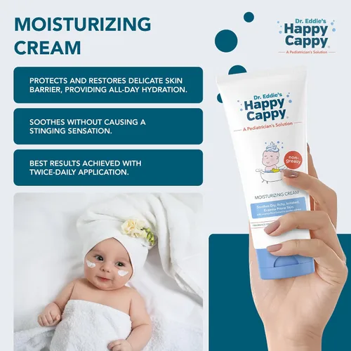 Vista 6 de Happy Cappy Paquete de soluciones para el cuidado de la piel de tres pasos: champú para caspa de bebé, gel de baño y loción para niños y niños