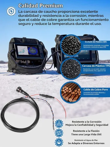 Vista 5 de 010-12445-00 Cable de alimentación/datos roscado de 4 pines para Garmin echoMAP Chirp, ECHOMAP Plus UHD, GPSMAP, Panoptix