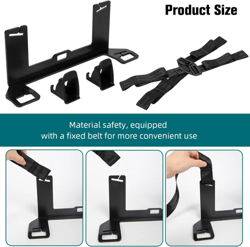 Vista 4 de Kit de anclaje universal para asiento de niño, soporte de montaje de asiento de automóvil, soporte de interfaz de pestillo universal extendido