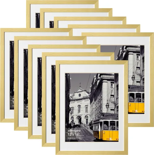 Vista 96 de eletecpro Juego de 5 marcos de fotos de 8 x 10 pulgadas, collage de fotos, decoración de pared, fotos de 5 x 7 con paspartú o de 8 x 10 pulgadas sin