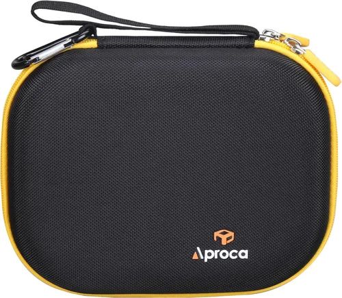Vista 5 de Aproca Funda compatible con auriculares Bluetooth 2 en 1 con banda para el cuello DEWALT resistente magnético/negro, bolsa de almacenamiento