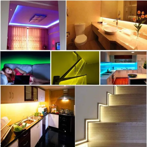 Vista 7 de Mini luces LED de neón, CC de 12 V, tira de luces flexibles impermeables de 16.4 pies, 2835 120 LEDs/M, para decoración de iluminación comercial