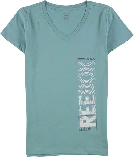 Vista 3 de Reebok Ondas - Camiseta de entrenamiento para mujer, color azul, Azul Patchwork