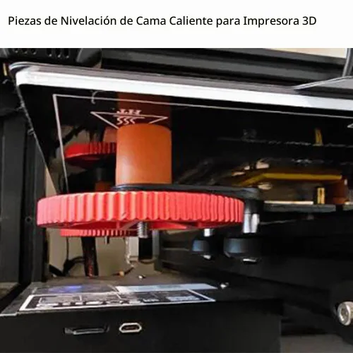 Vista 6 de Kit de nivelación de cama de impresora 3D, 5 espaciadores de cama de silicona Ender 3 y 4 tuercas de nivelación de cama Ender 3 S1/Ender 3, Ender 3
