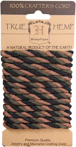 Vista 9 de Hemptique Tarjeta de cuerda de cáñamo, hecha con amor, colgador de plantas, álbum de recortes, jardinería, macramé, decoración del hogar