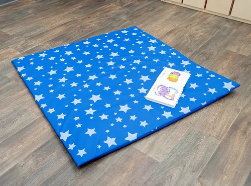Vista 6 de Children's Factory Tapete de actividades de noche estrellada, alfombrillas de juego de espuma para bebés, sala de juegos de bebés, guardería, Azul