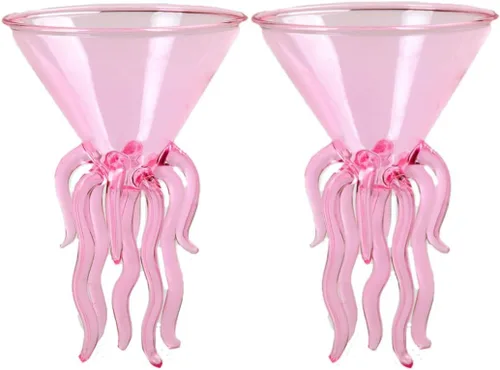 Vista 10 de GAOGAO Vaso de Martini de Pulpo Herramientas de Vaso de Bar de Cóctel Creativo (2 Transparentes)