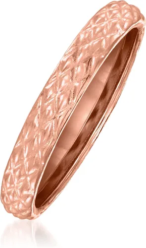 Vista 3 de Ross-Simons 18kt Rose Gold Quilted Textured Ring