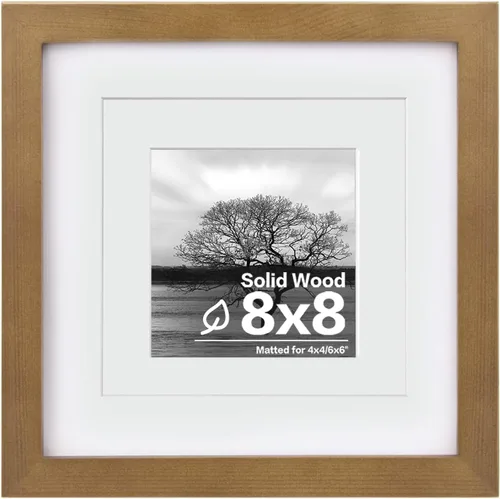 Vista 180 de Egofine - Portarretratos de 4 x 6 pulgadas, de madera maciza con plexiglás, para fotos de 3.5 x 5 con paspartú o de 4 x 6 sin paspartú, para colocar