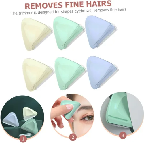 Vista 2 de Healifty 4sets ceja maquinilla de afeitar Set Trimmer Shaper Facial depilación diseño compacto 6 unids* 4