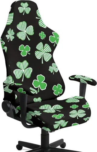 Vista 13 de Suobstales Aztec Leopard American Tribal Pattern Gaming Chair Cover Stretch Slipcover with Armrest Covers, Washable Elastic Protector Universal