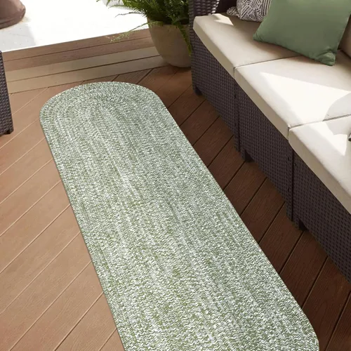 Vista 70 de Superior Alfombra de área grande para interiores y exteriores, reversible, trenzada, decoración del piso del hogar para sala de estar, cocina