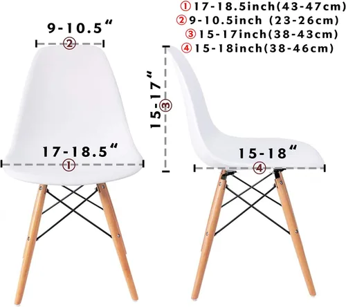 Vista 2 de Juego de 4 fundas para sillas laterales de comedor, reutilizables, inspiradas en Eiffel, DSW, Elasti, fundas protectoras para sillas de salón sin
