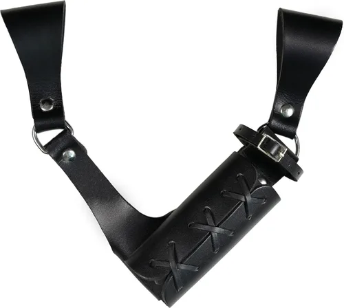 Vista 27 de Cinturón medieval con vaina para espada aventurero con soporte de cuero para espada universal, espada larga, cutlass