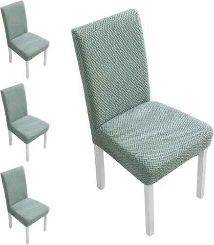 Vista 21 de Fundas elásticas para sillas de comedor, fundas de asiento para sillas de comedor, juego de 4/6 fundas para sillas de cocina para el hogar, hotel