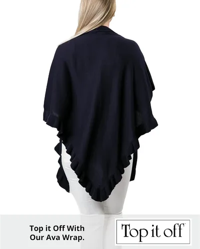 Vista 3 de Top It Off Ava - Chal triangular para mujer, hecho de 100% algodón natural, bufanda envolvente de moda